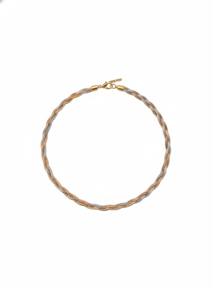 ITALIAN 925 SILVER TWO TONE EXCLUSIVE CHAIN