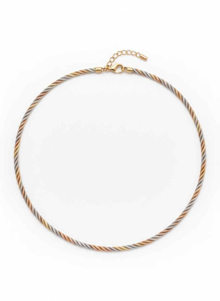 EXCLUSIVE ITALIAN 925 SILVER TWO TONE CHAIN