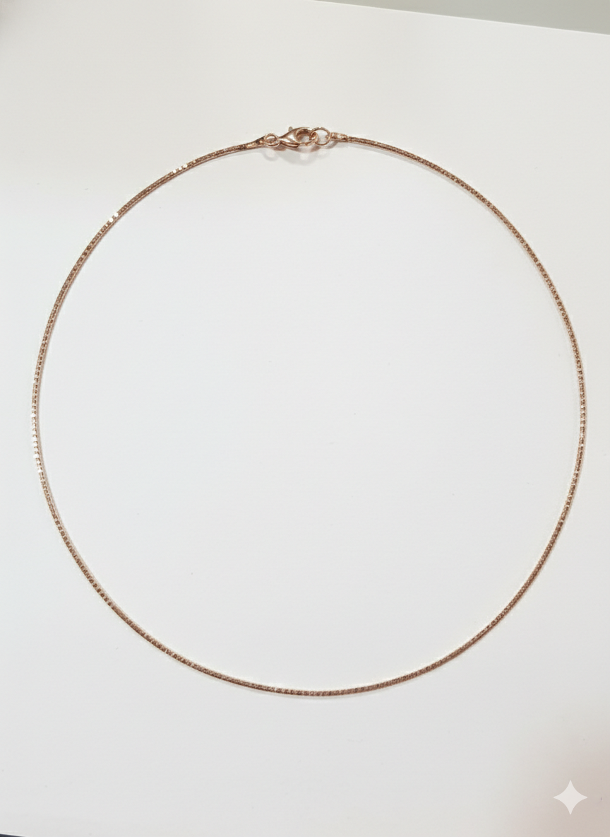 PREMIUM EXCLUSIVE 925 SILVER ITALIAN CHAIN - SILVER 1 PIEACE & ROSE GOLD 1 PIEACE POLISH -ONLY ONE PIECE RATE - Image 4