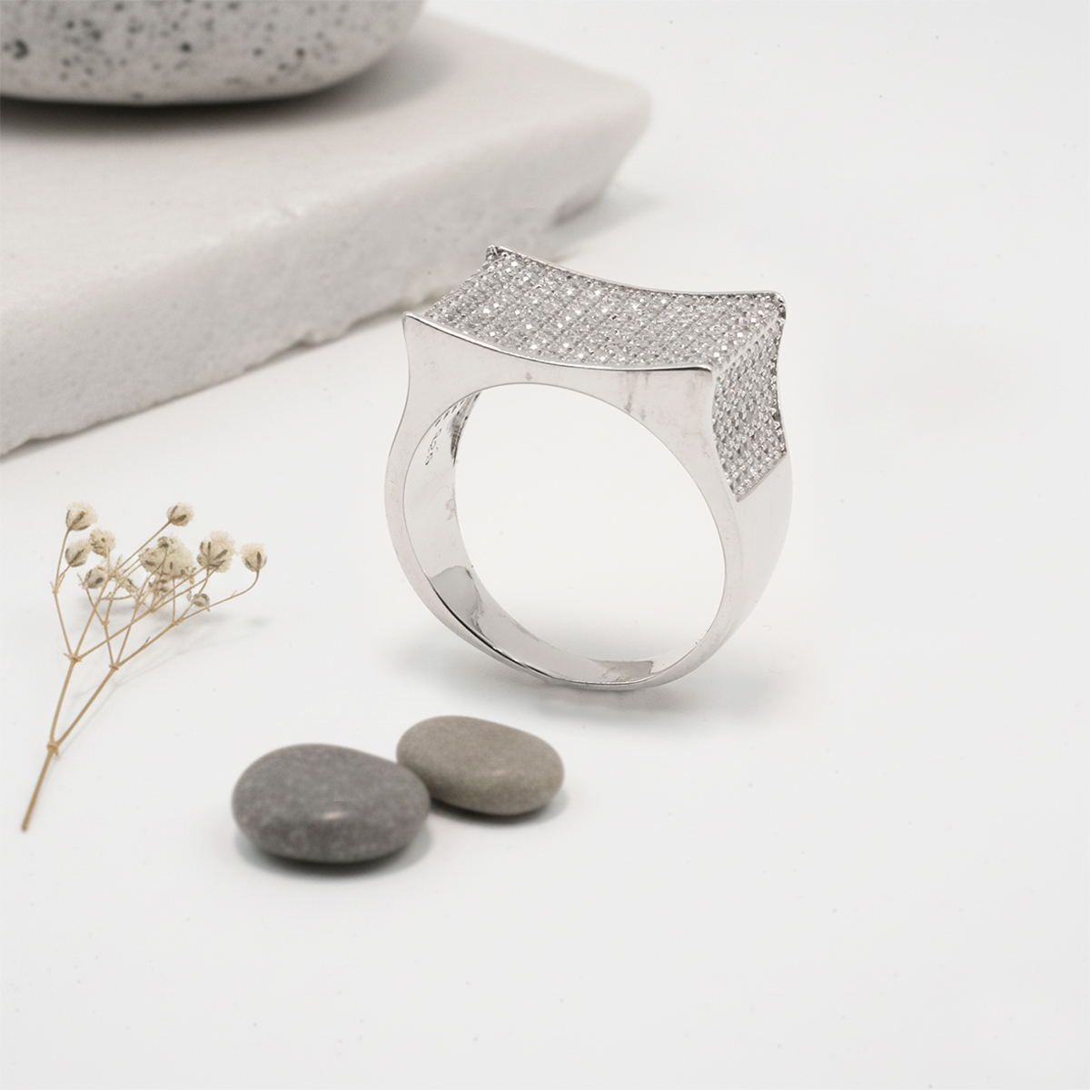 EXCLUSIVE 925 SILVER MEN'S RING - SIZE 23 - Image 3