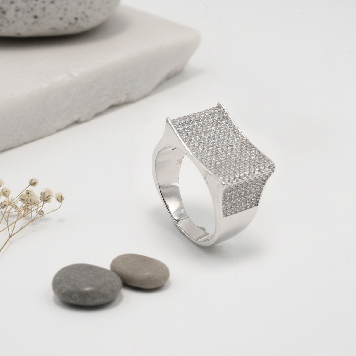 EXCLUSIVE 925 SILVER MEN'S RING - SIZE 23 - Image 2