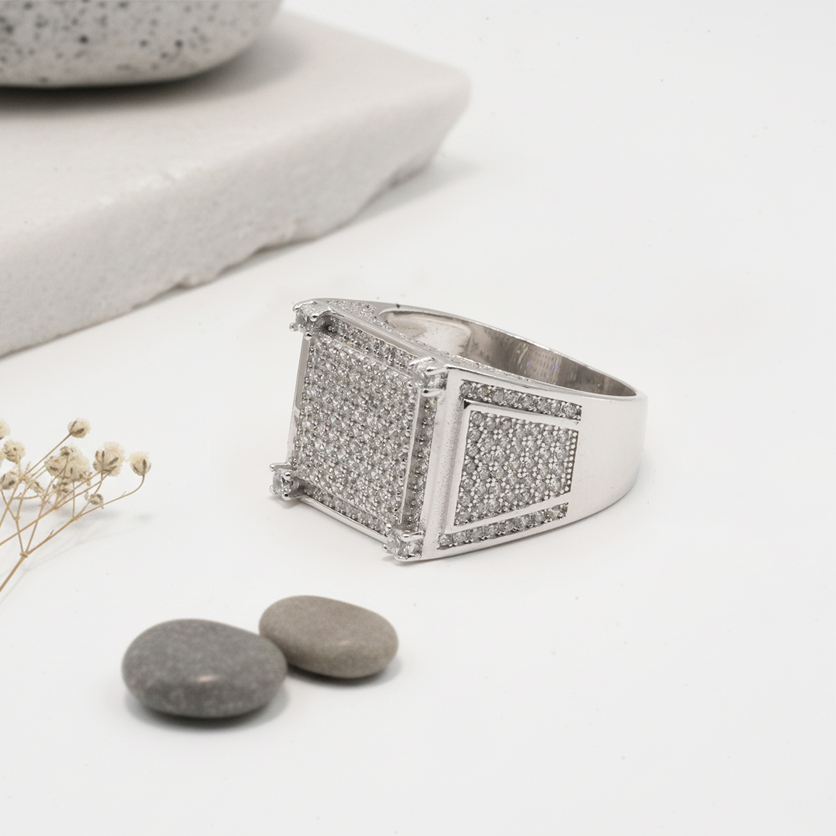 EXCLUSIVE 925 SILVER MEN'S RING - SIZE 19