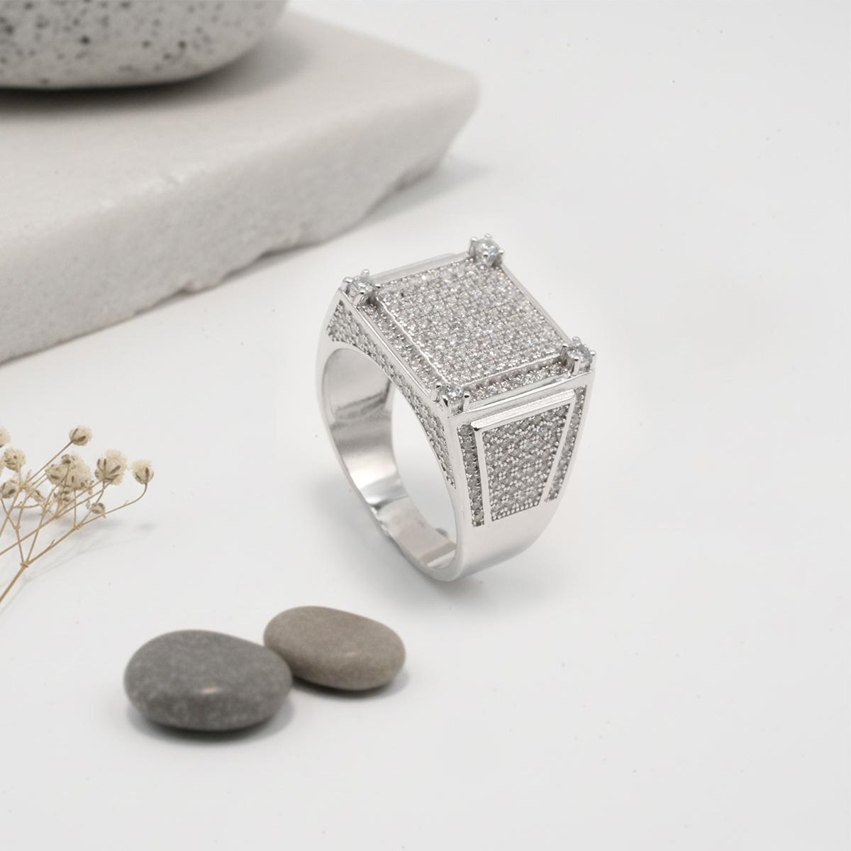 EXCLUSIVE 925 SILVER MEN'S RING - SIZE 19 - Image 2