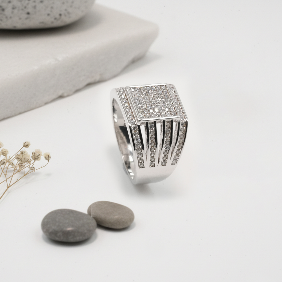 PREMIUM 925 SILVER MEN'S RING - SIZE 20 - Image 2