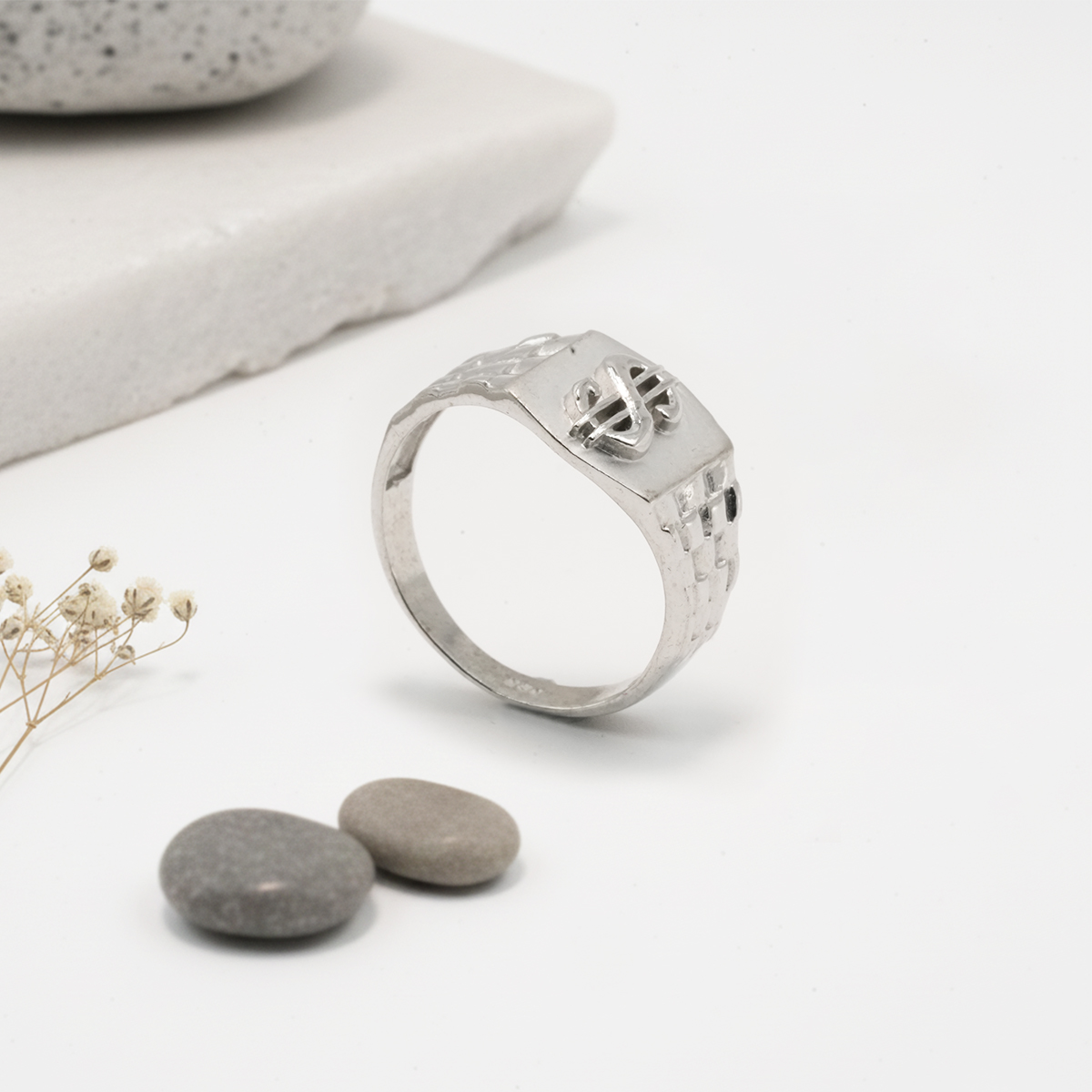 PREMIUM 925 SILVER MAT FINISED MEN'S RING - SIZE 20 - Image 3