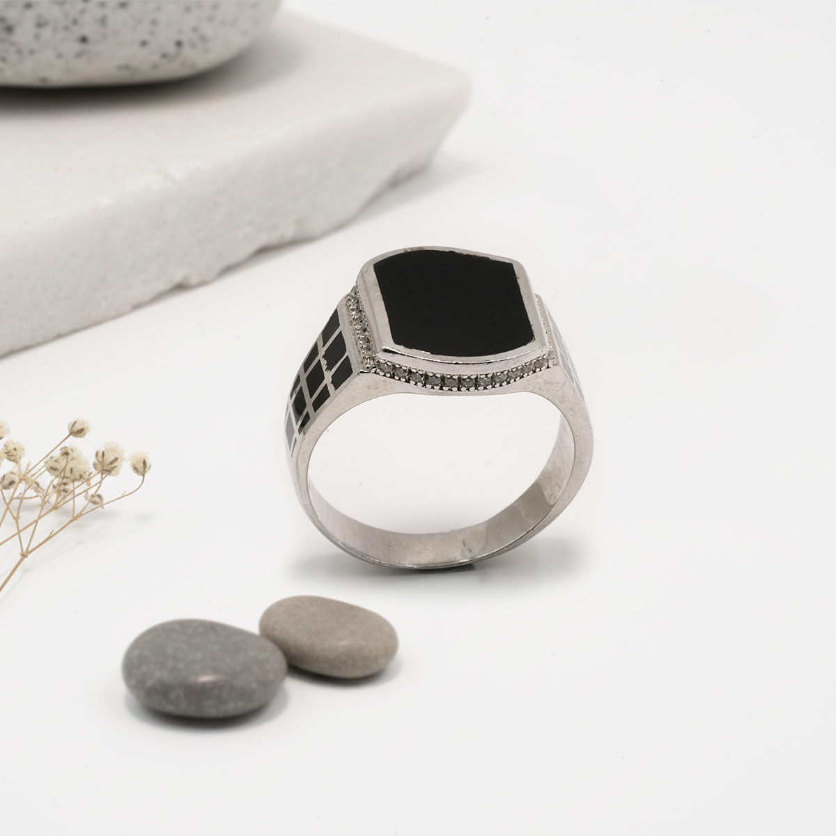 PREMIUM 925 SILVER TURKISH MEN'S RING - SIZE 25 - Image 2