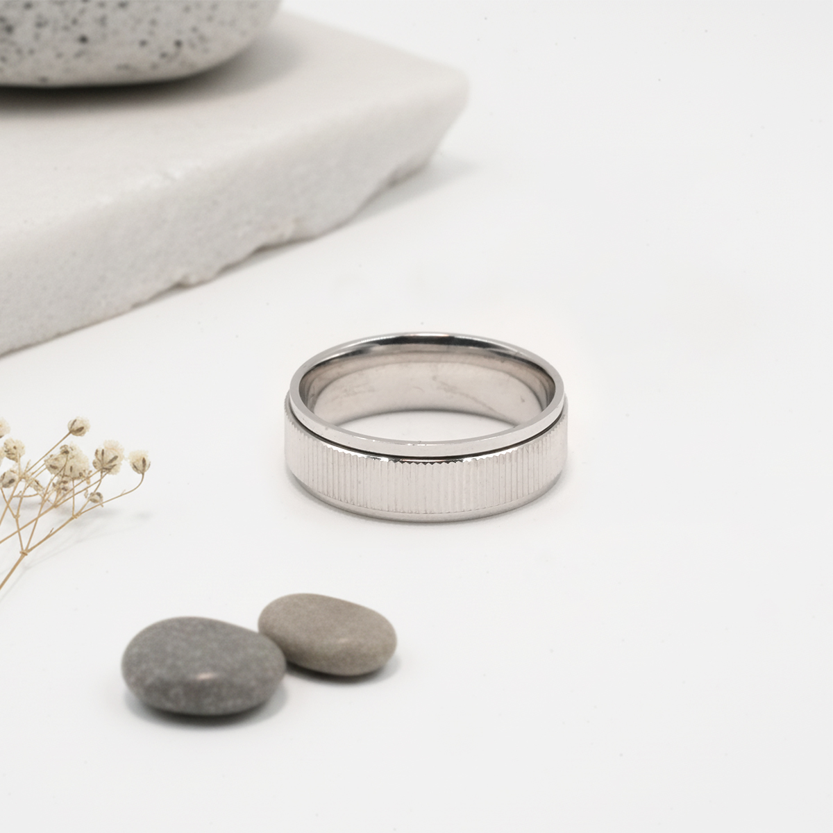 EXCLUSIVE 925 SILVER MEN'S BAND - SIZE 20