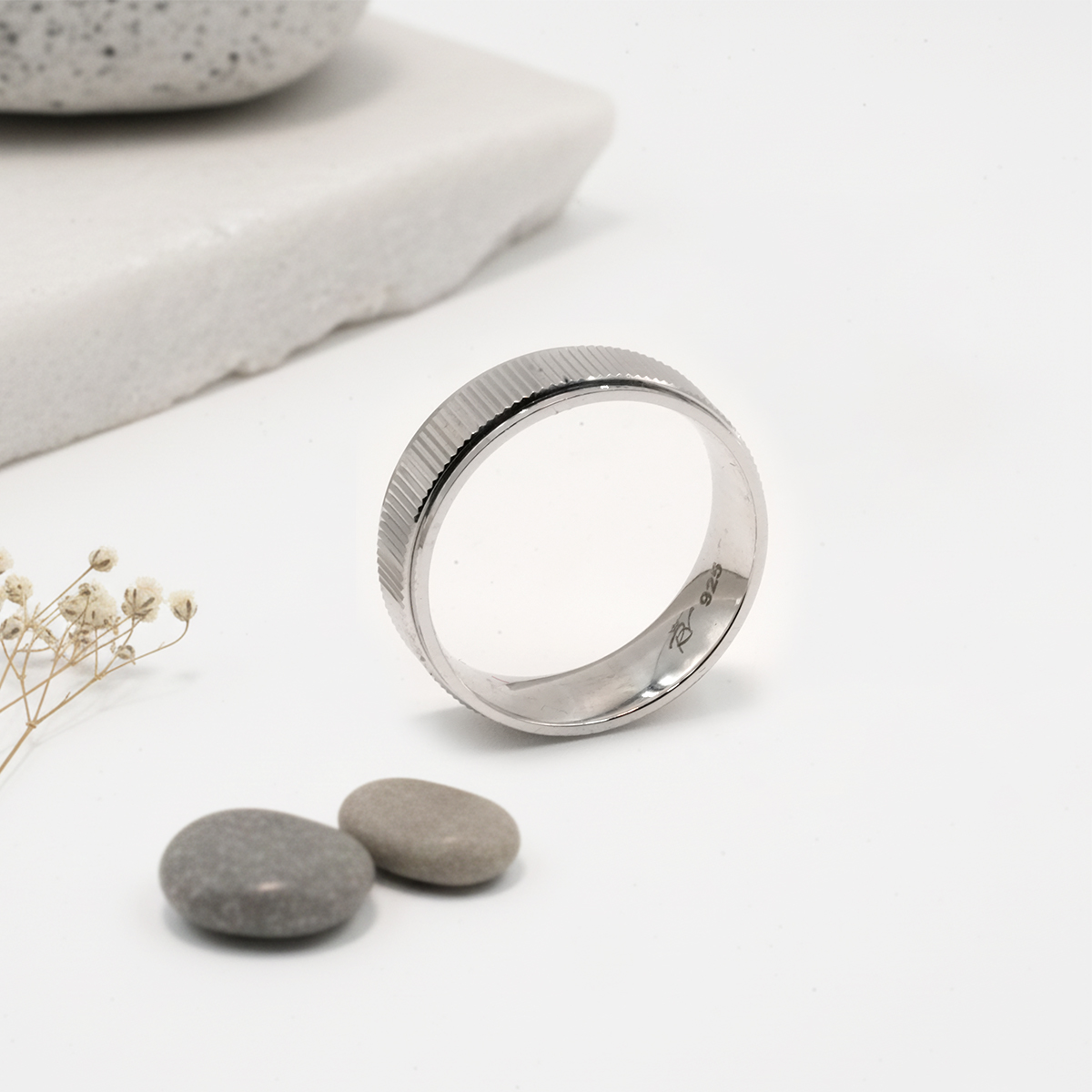 EXCLUSIVE 925 SILVER MEN'S BAND - SIZE 20 - Image 2