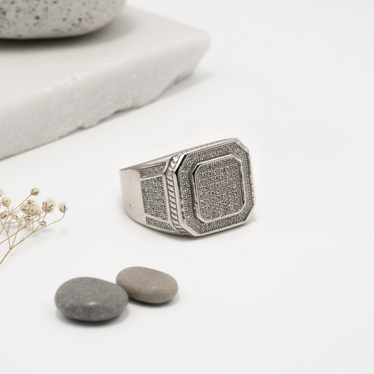 EXCLUSIVE 925 SILVER MEN'S RING - SIZE 18 - Image 2