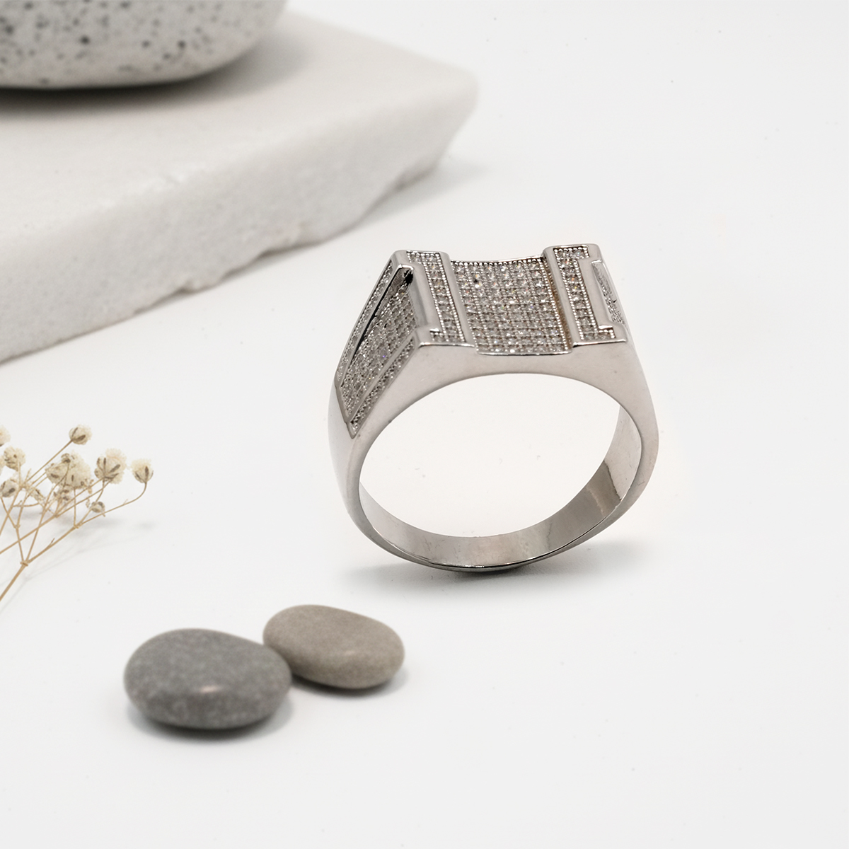 PREMIUM EXCLUSIVE 925 SILVER MEN'S RING - SIZE 26 - Image 2