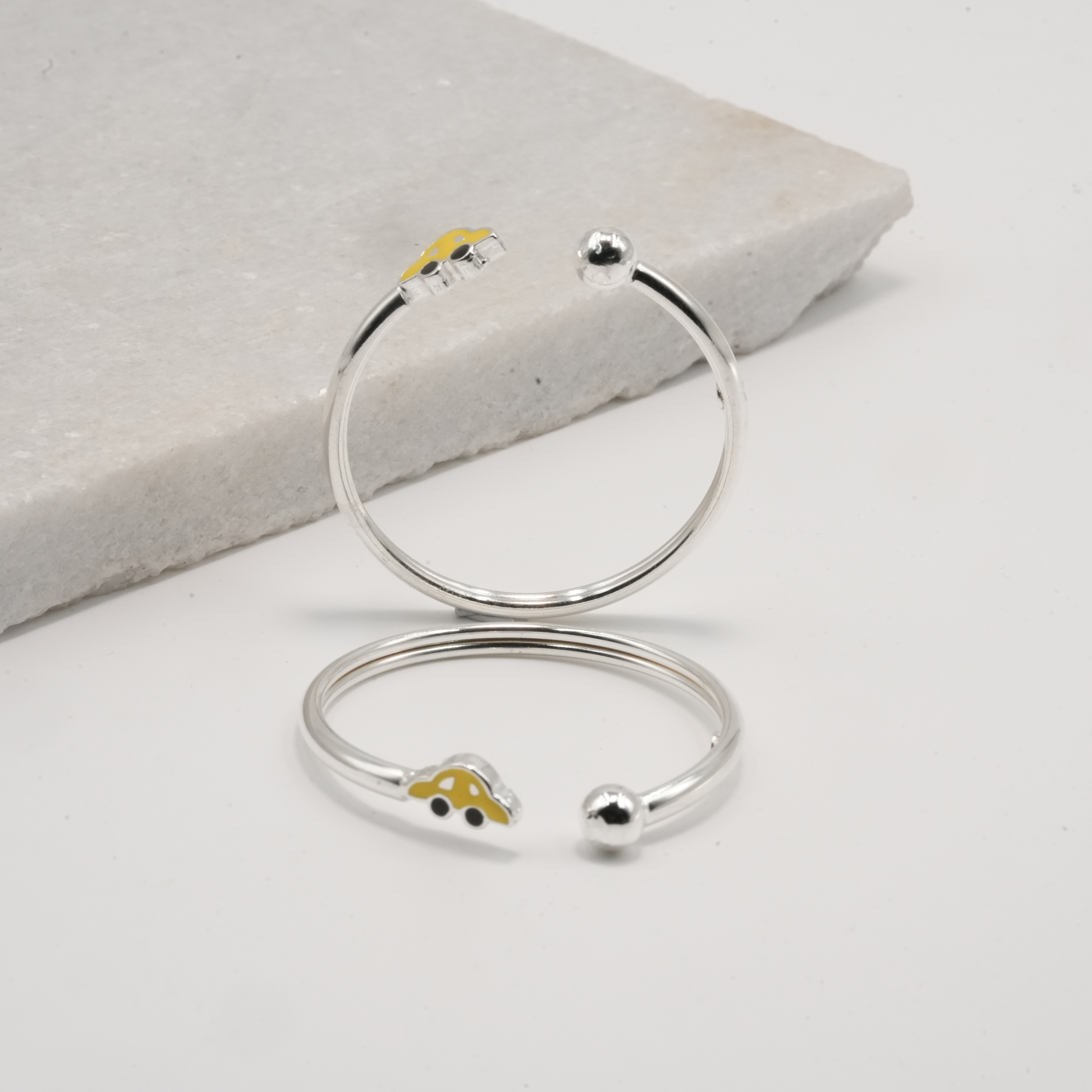 PREMIUM 925 SILVER MINI SUNSHINE CAR BABY BRACELETE