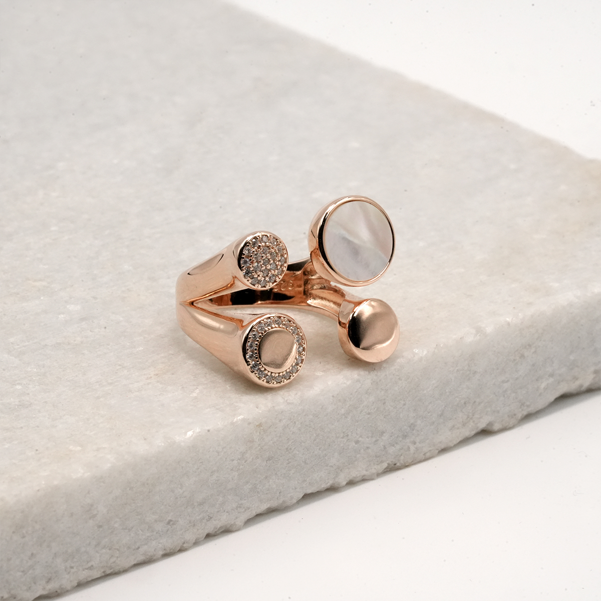 PREMIUM 925 SILVER ROSE GOLD POLISH EXCLUSIVE RING - FREE SIZE - Image 3