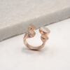 PREMIUM 925 SILVER ROSE GOLD POLISH EXCLUSIVE RING - FREE SIZE