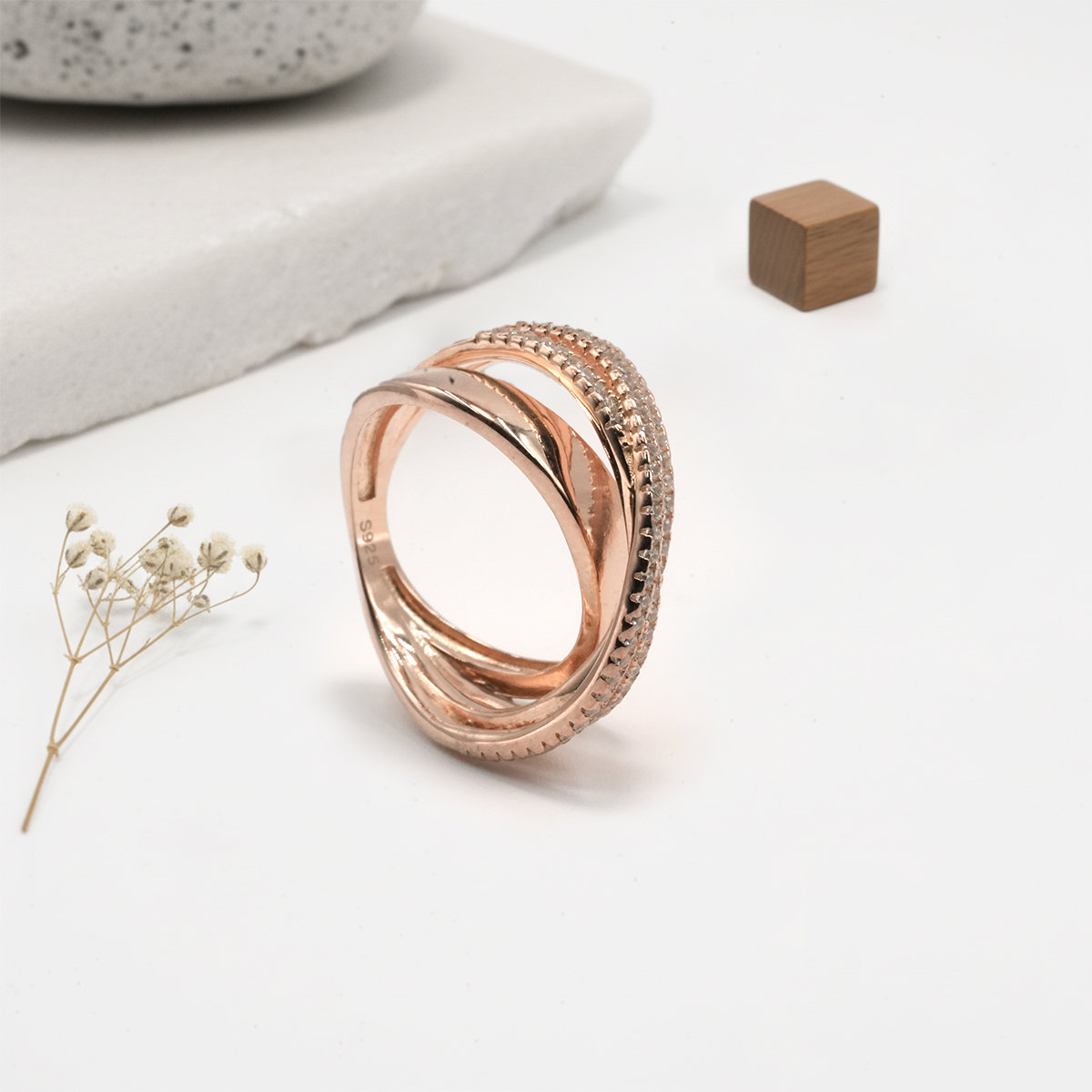 PREMIUM 925 SILVER EXCLUSIVE ROSE GOLD POLISH - SIZE 9 - Image 2