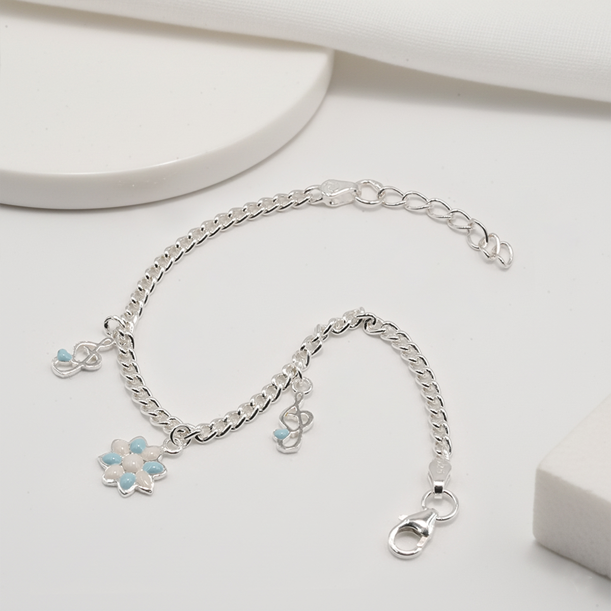 PREMIUM 925 SILVER CUTE BABY CHARM BRACELETE - Image 2