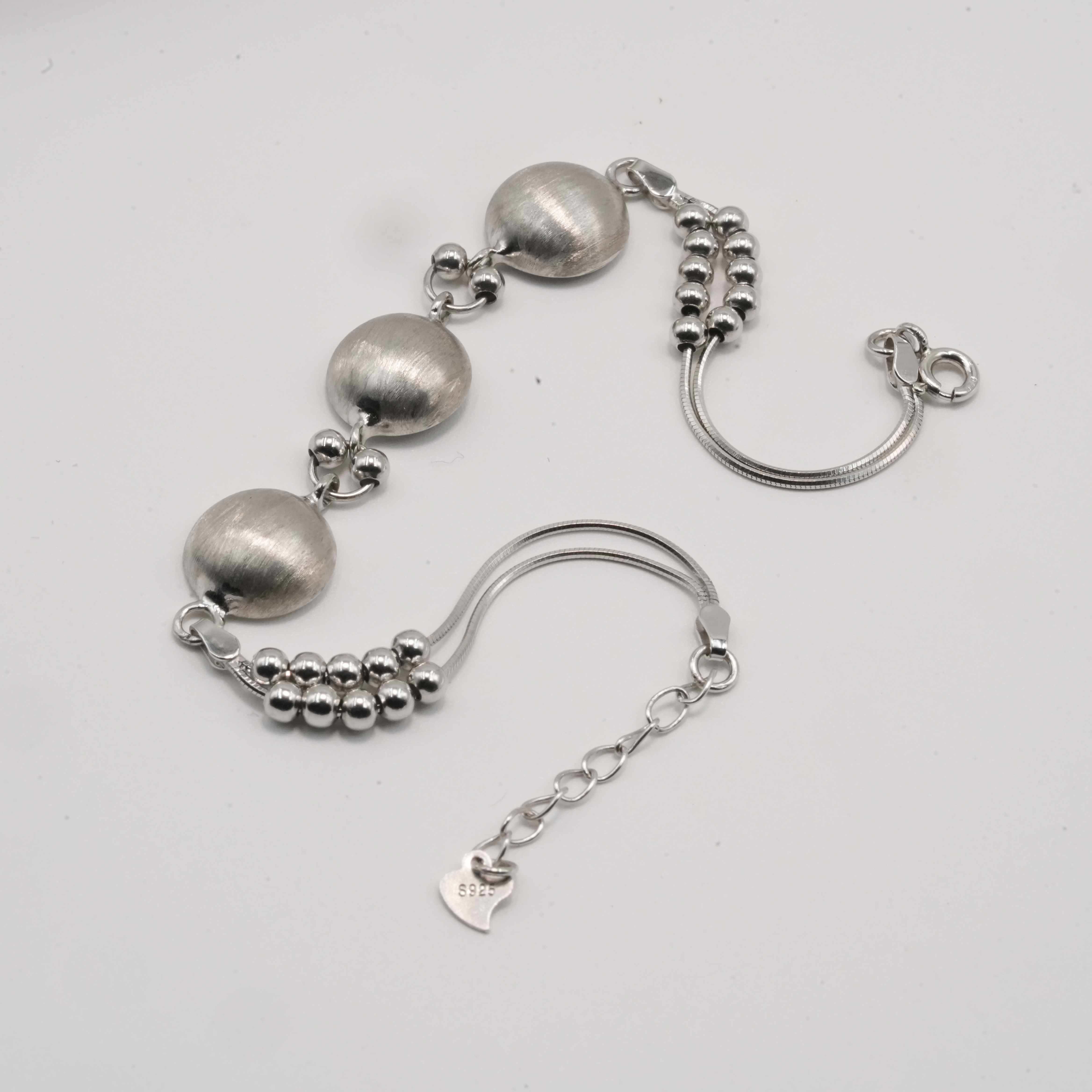 PREMIUM EXCLUSIVE 925 SILVER MAT FINISED WOMEN'S BRACELETE - Image 2