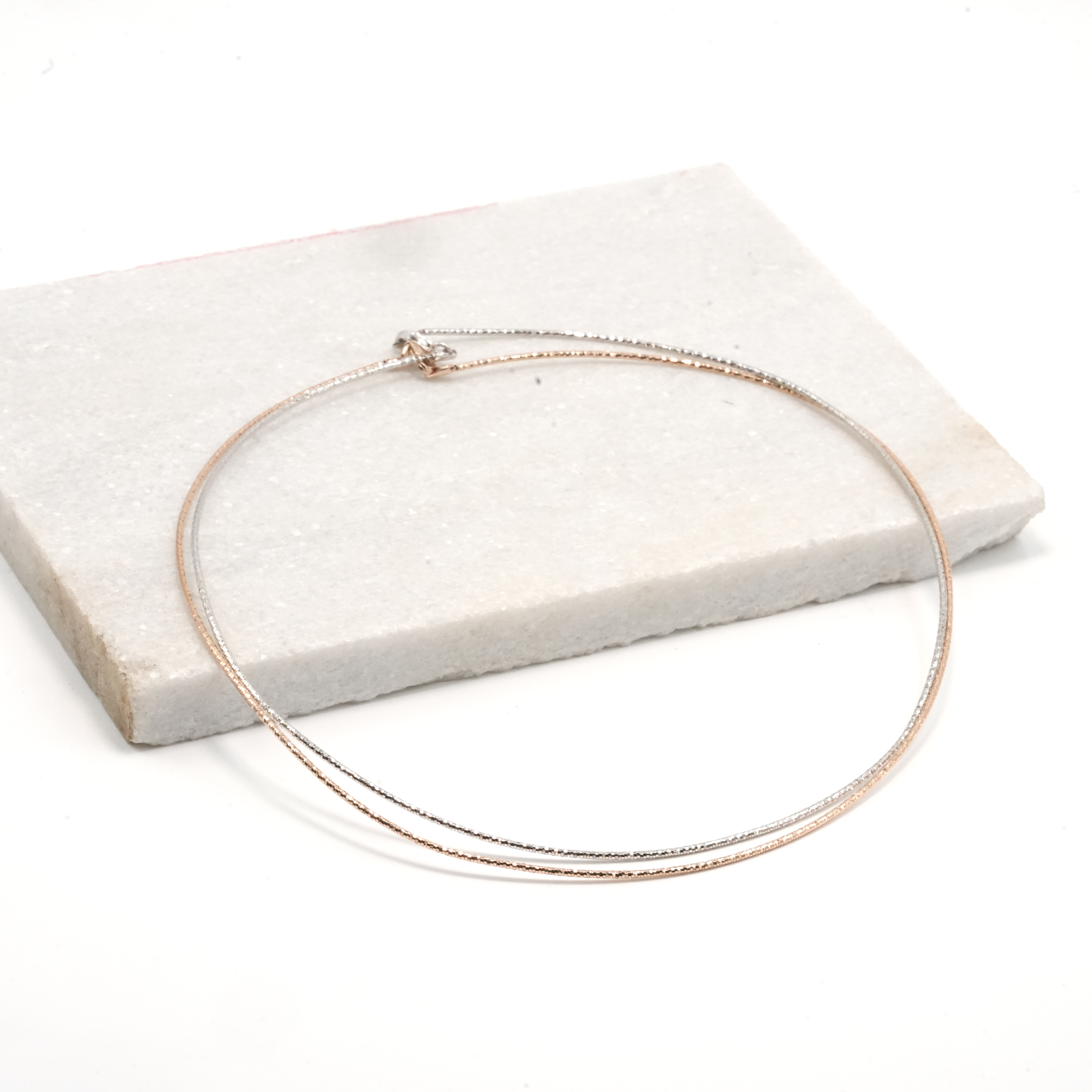 PREMIUM EXCLUSIVE 925 SILVER ITALIAN CHAIN - SILVER 1 PIEACE & ROSE GOLD 1 PIEACE POLISH -ONLY ONE PIECE RATE