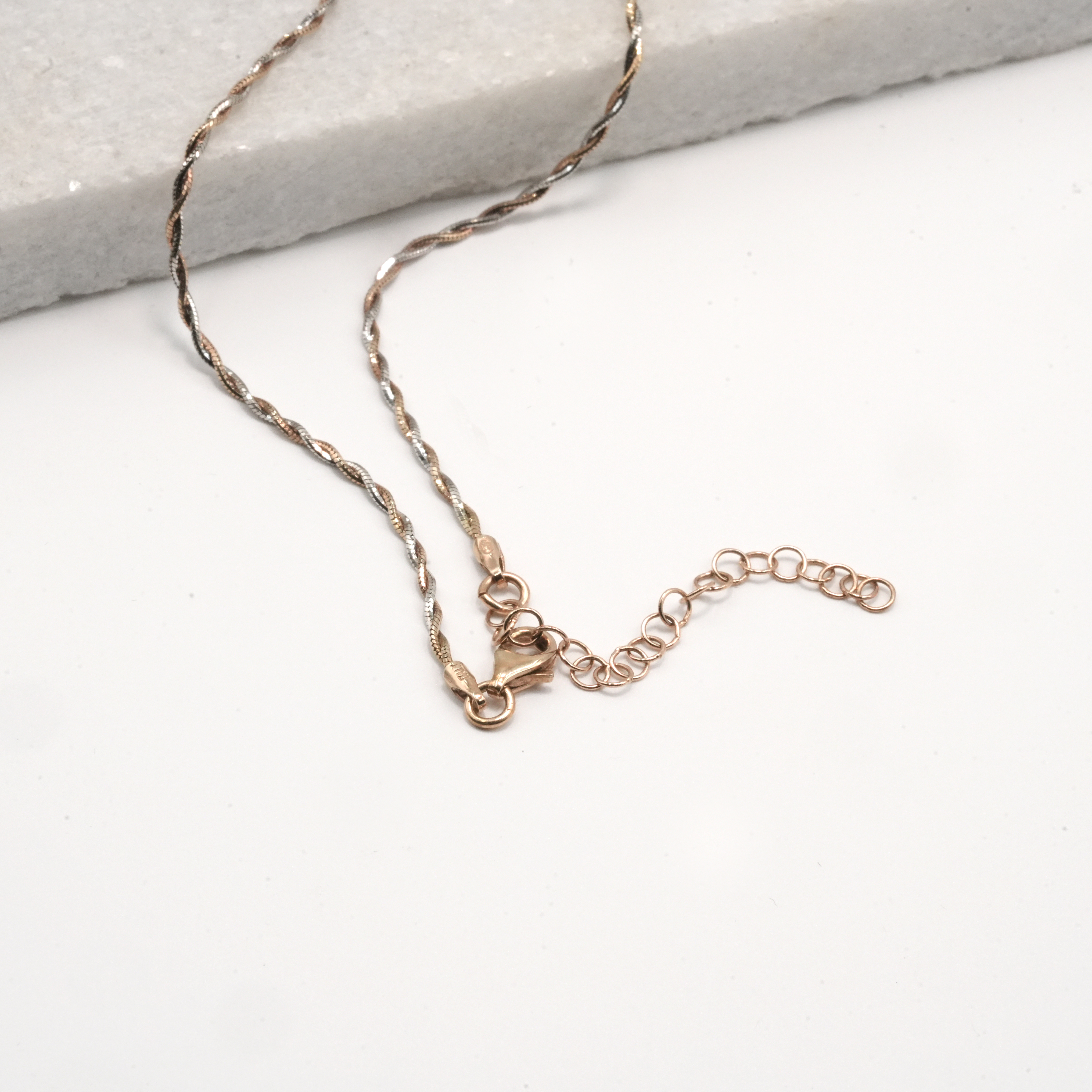 PREMIUM EXCLUSIVE 925 SILVER TWO TONE ITALIAN CHAIN