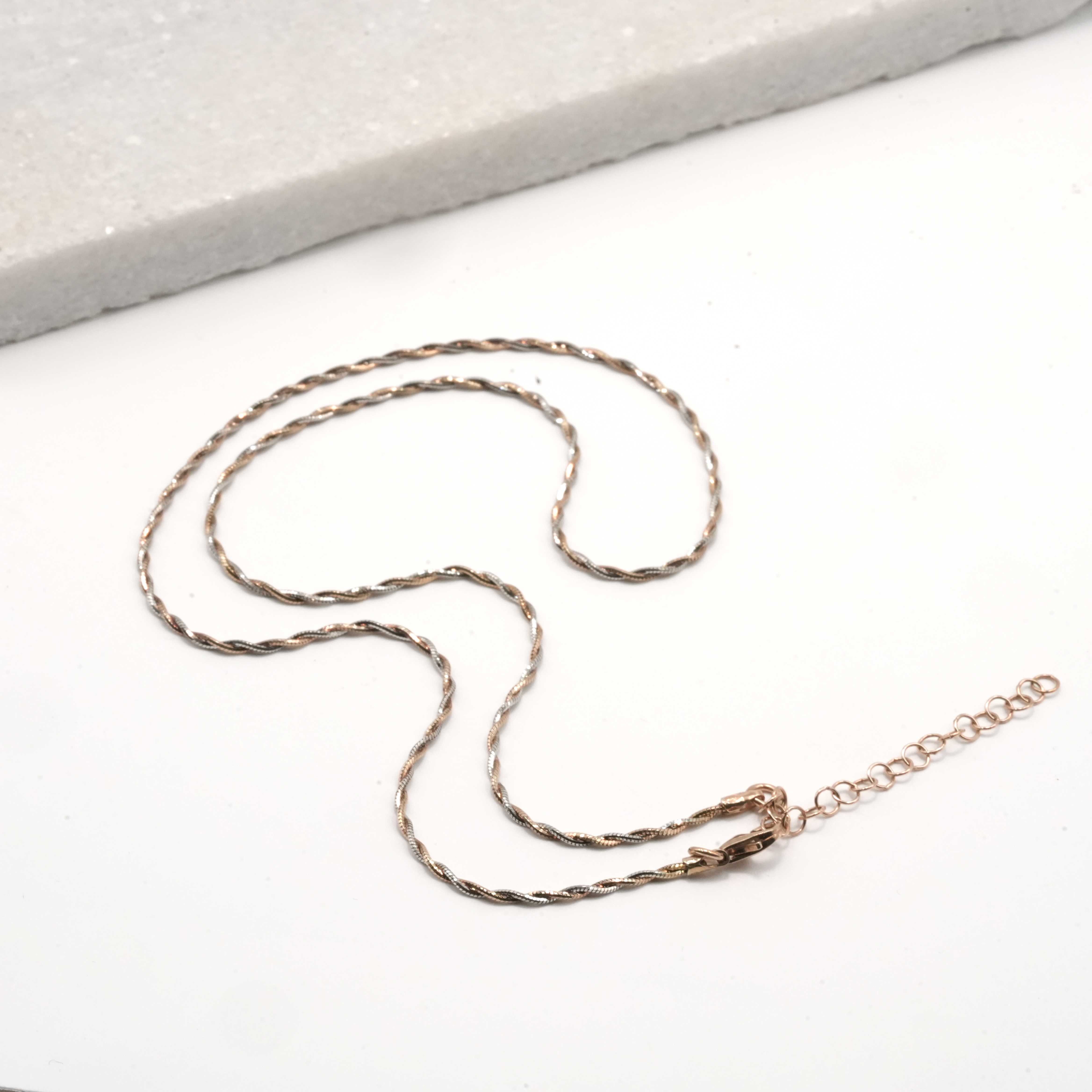 PREMIUM EXCLUSIVE 925 SILVER TWO TONE ITALIAN CHAIN - Image 2