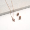 PREMIUM 925 SILVER EXCLUSIVE ROSE GOLD POLISH PANDA PENDANT SET