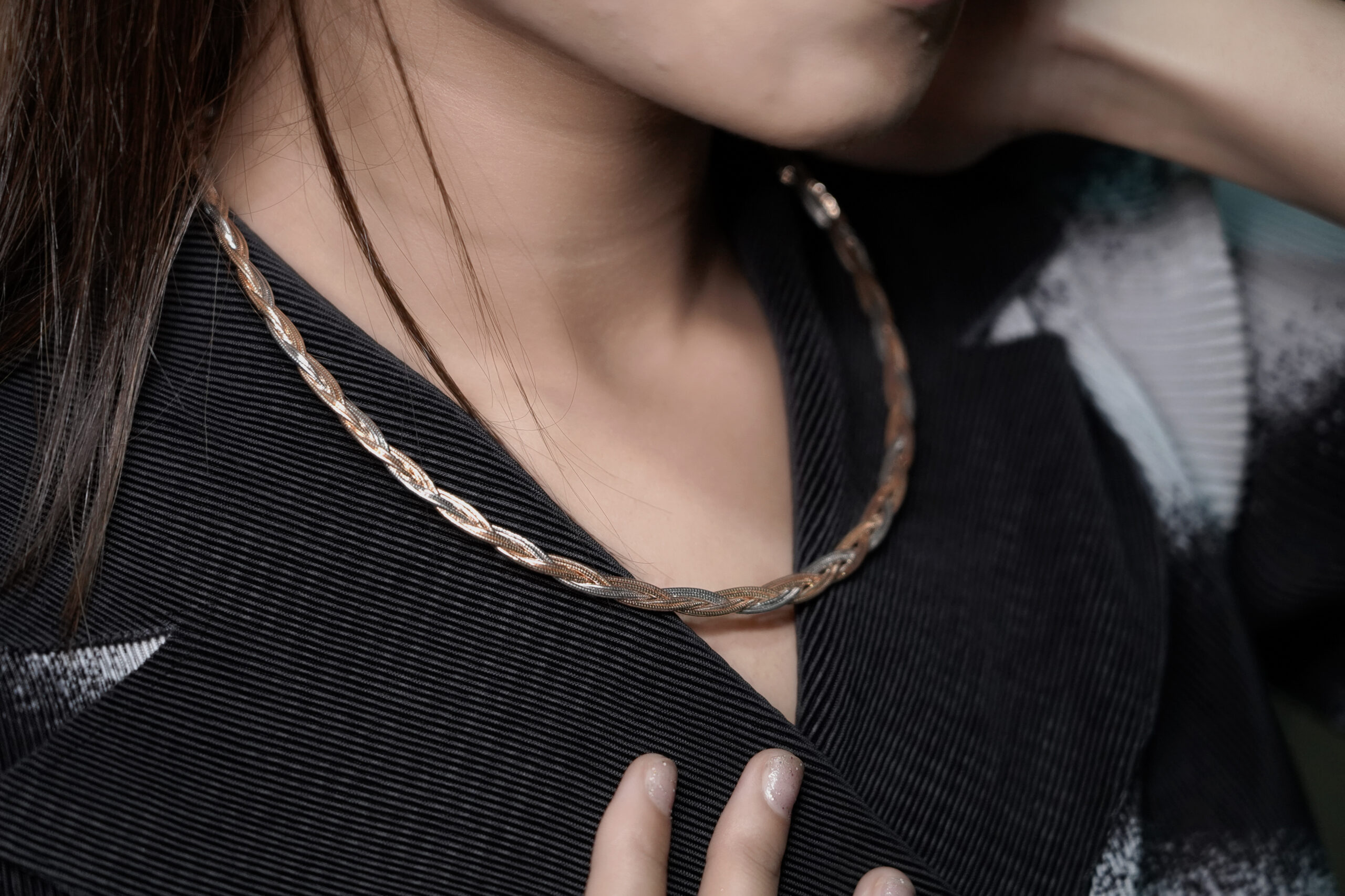 ITALIAN 925 SILVER TWO TONE EXCLUSIVE CHAIN - Image 2