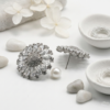 PREMIUM 925 SILVER SNOWFLOWER STUDS