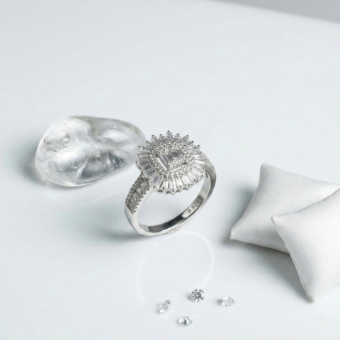 PREMIUM 925 SILVER BUGGATE RING - SIZE - 16