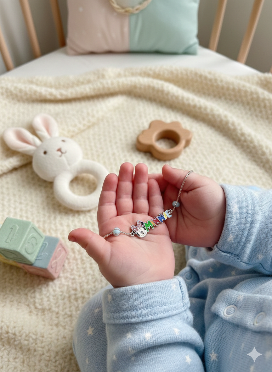 PREMIUM 925 SILVER CUTE MINNIE BABY BRACELETE - Image 2