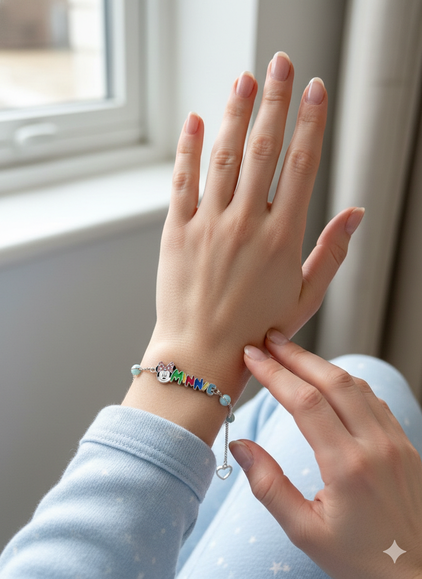 PREMIUM 925 SILVER CUTE MINNIE BABY BRACELETE - Image 3