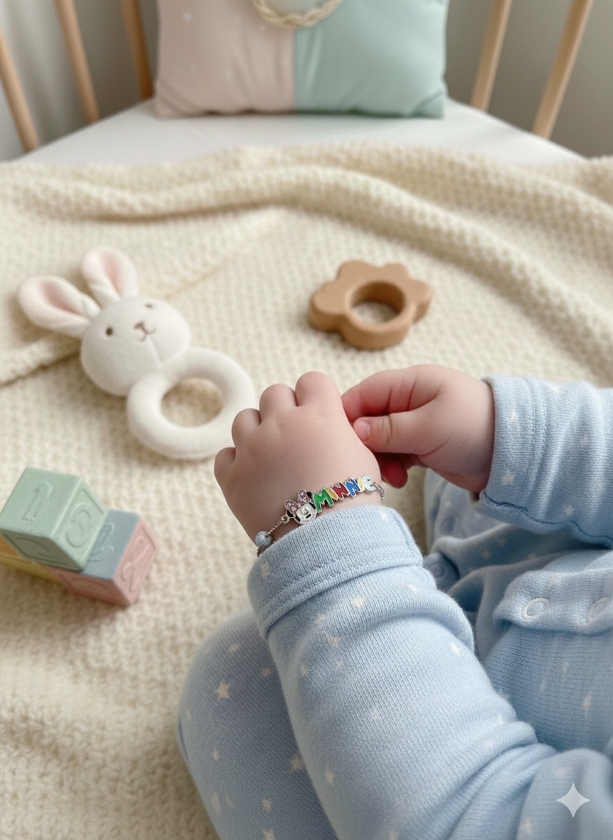 PREMIUM 925 SILVER CUTE MINNIE BABY BRACELETE