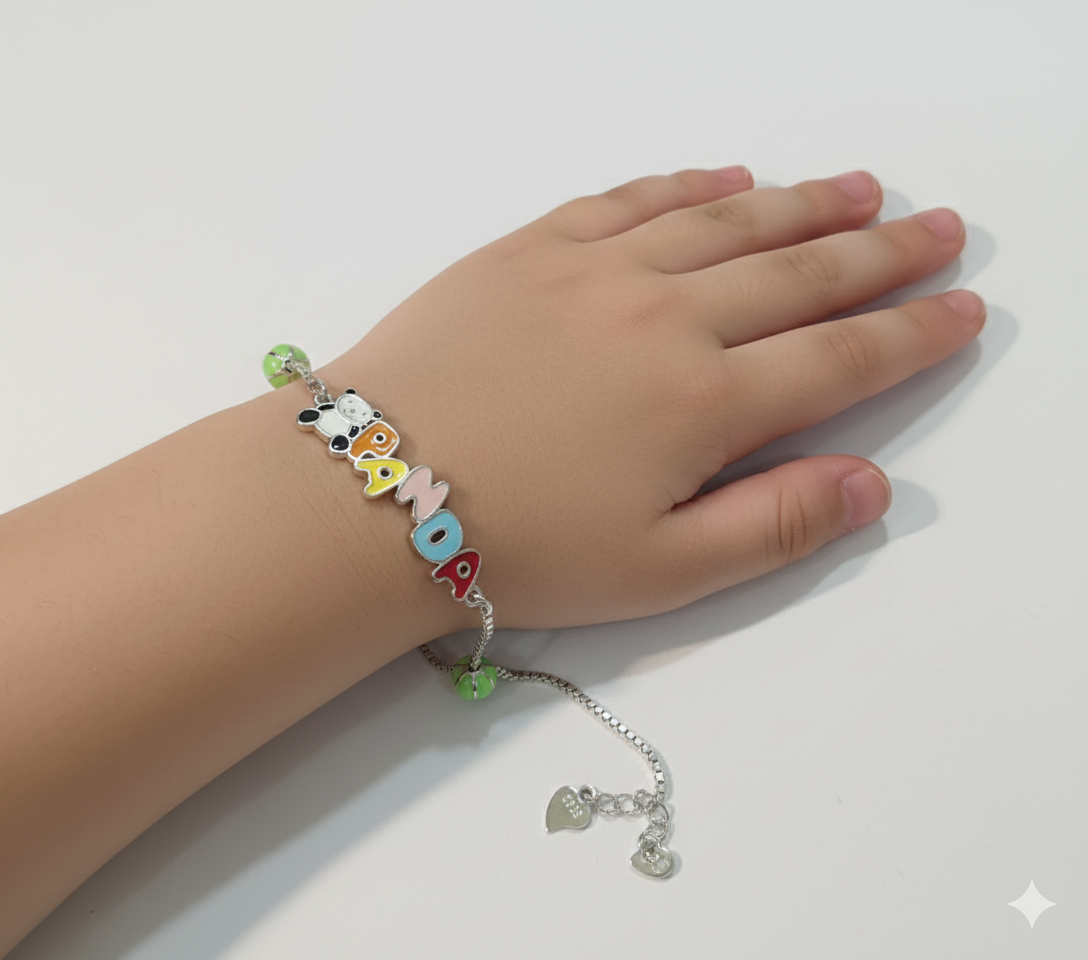 PREMIUM PANDA CUTE BABY BRACELETE 925 SILVER - Image 3