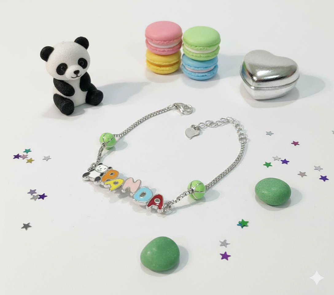 PREMIUM PANDA CUTE BABY BRACELETE 925 SILVER - Image 2