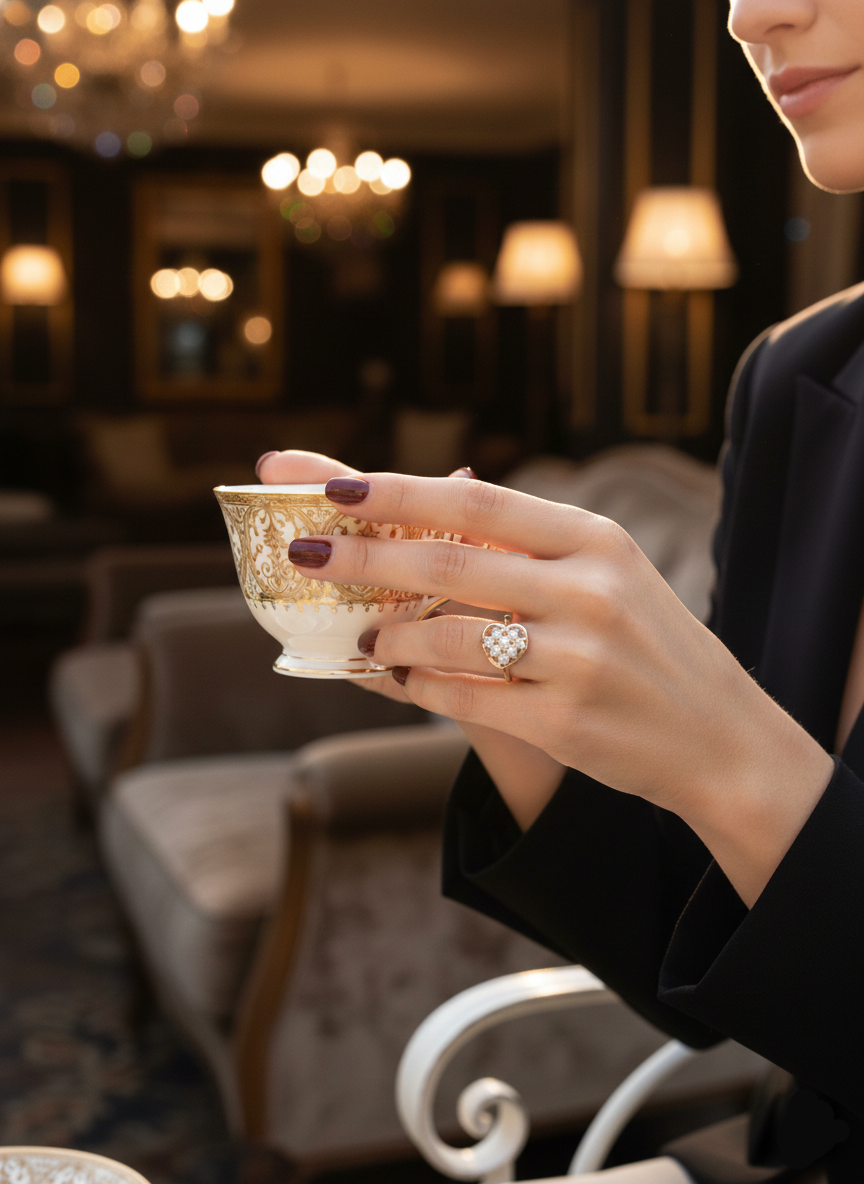 PREMIUM 925 SILVER MINIMAL HEART RING - SIZE 12 - Image 4