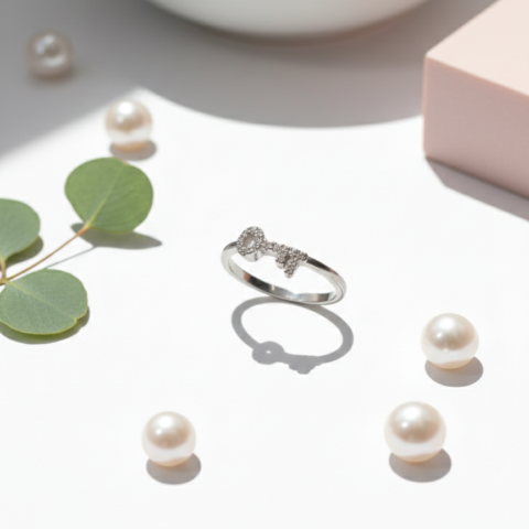 PREMIUM 925 SILVER MINIMAL KEY RING - SIZE 14