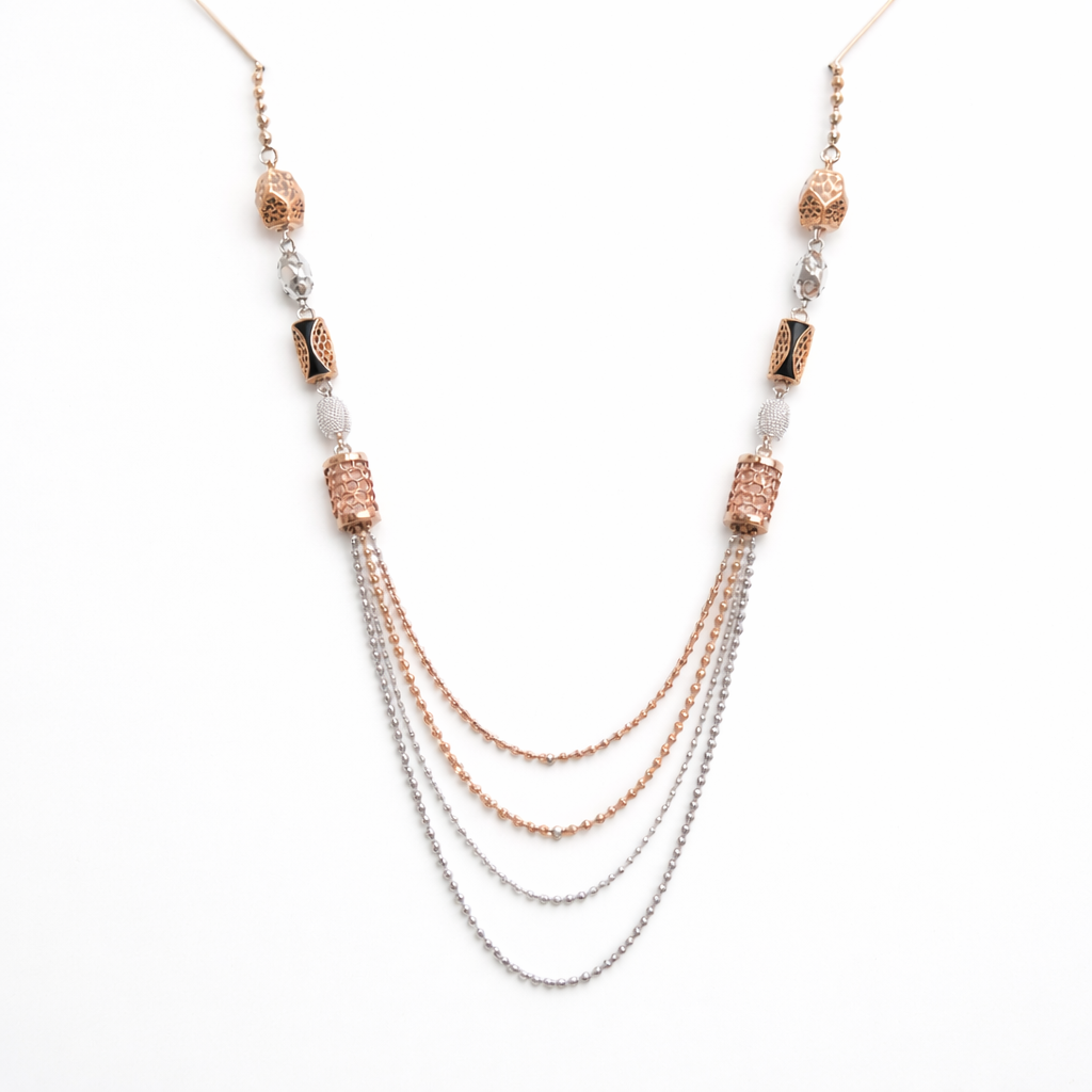 EXCLUSIVE 925 SILVER ROSE GOLD POLISH ITALIAN WOMEN'S NECKLESS - Image 2