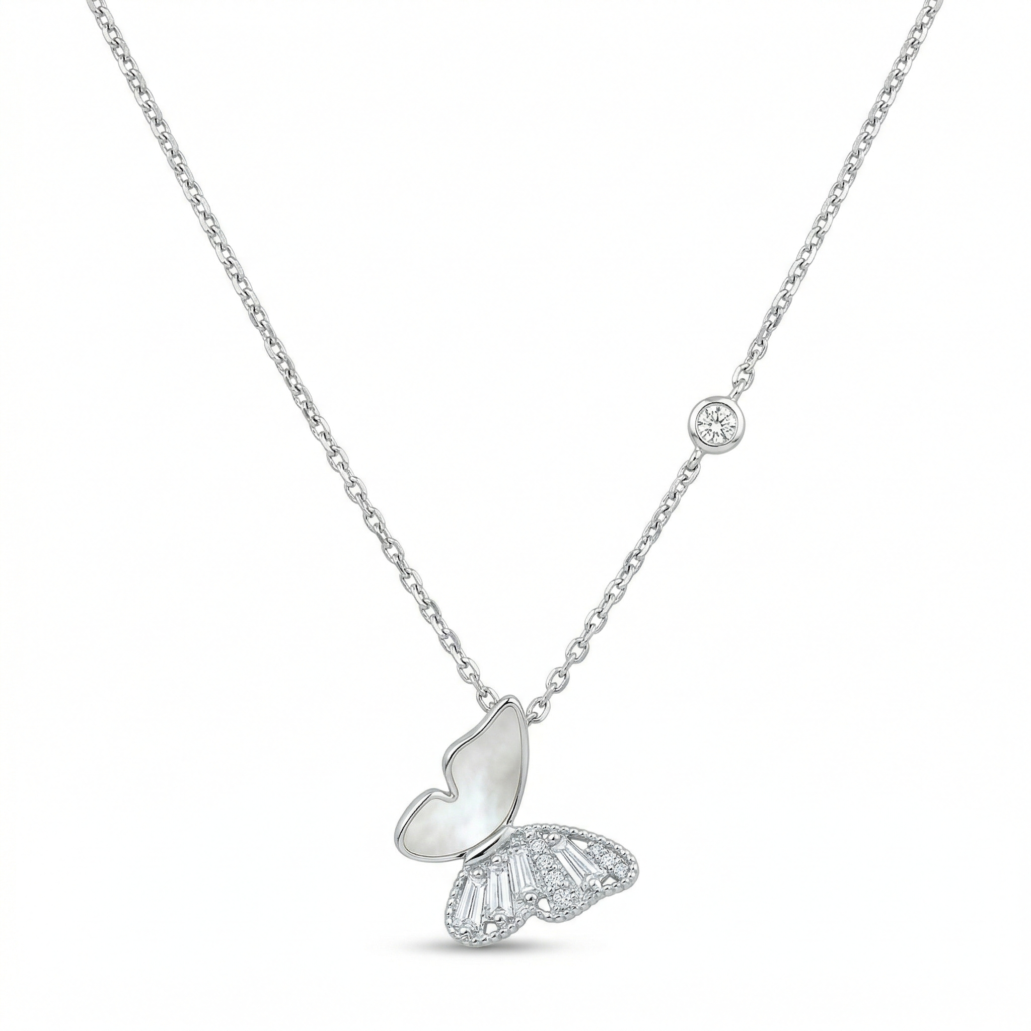 EXCLUSIVE 925 SILVER ELEGANT BUTTERFLY NECKLESS - Image 2