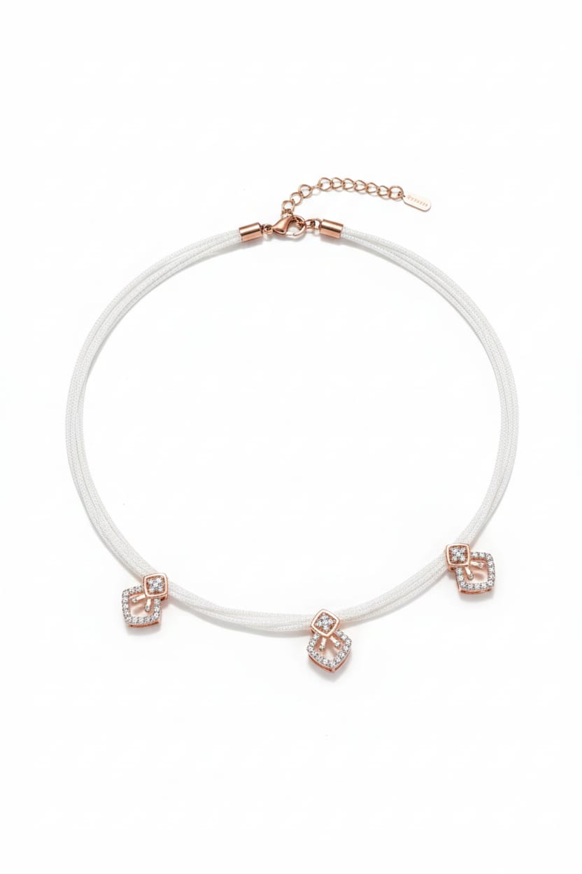 EXCLUSIVE 925 SILVER MOONLIT RIBBON CLASSY LADY NECKLESS - Image 2