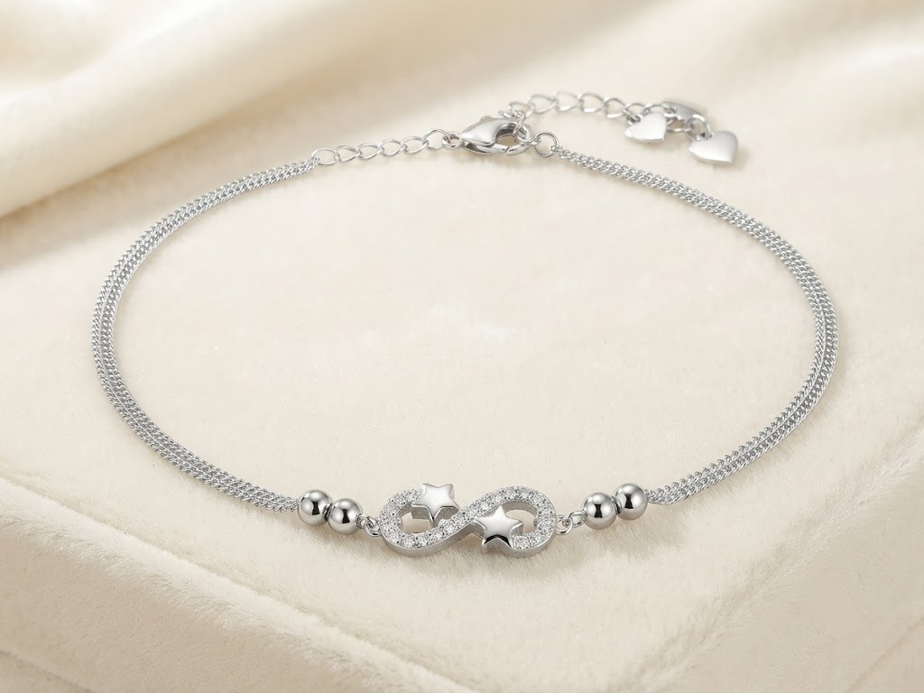 THE INFINITY STARLET SILVER ANKLET - Image 3