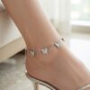 DANCING BUTTERFLY SILVER ANKLET