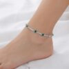 EMERALD CASCADE SILVER ANKLET