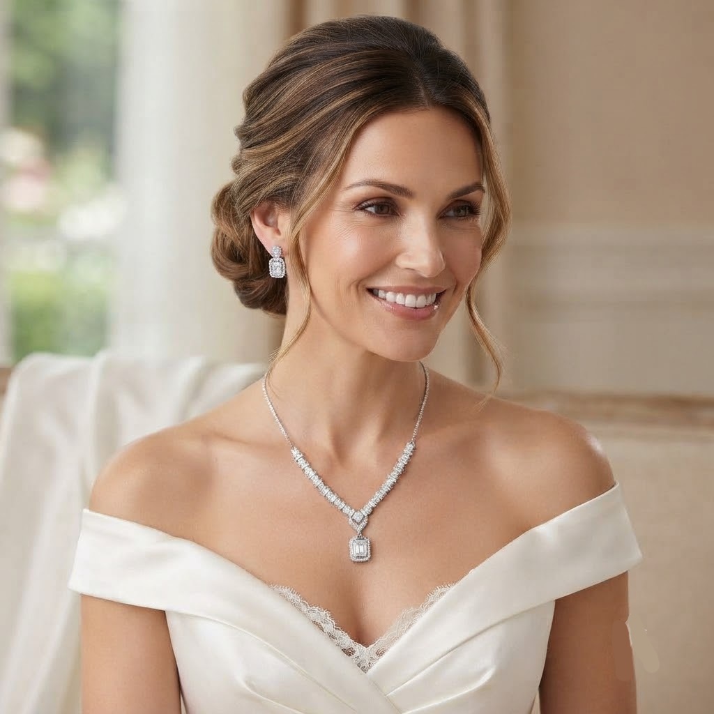 ELYSIAN REGAL DIAMOND SUIT SILVER NECKLESS - Image 3